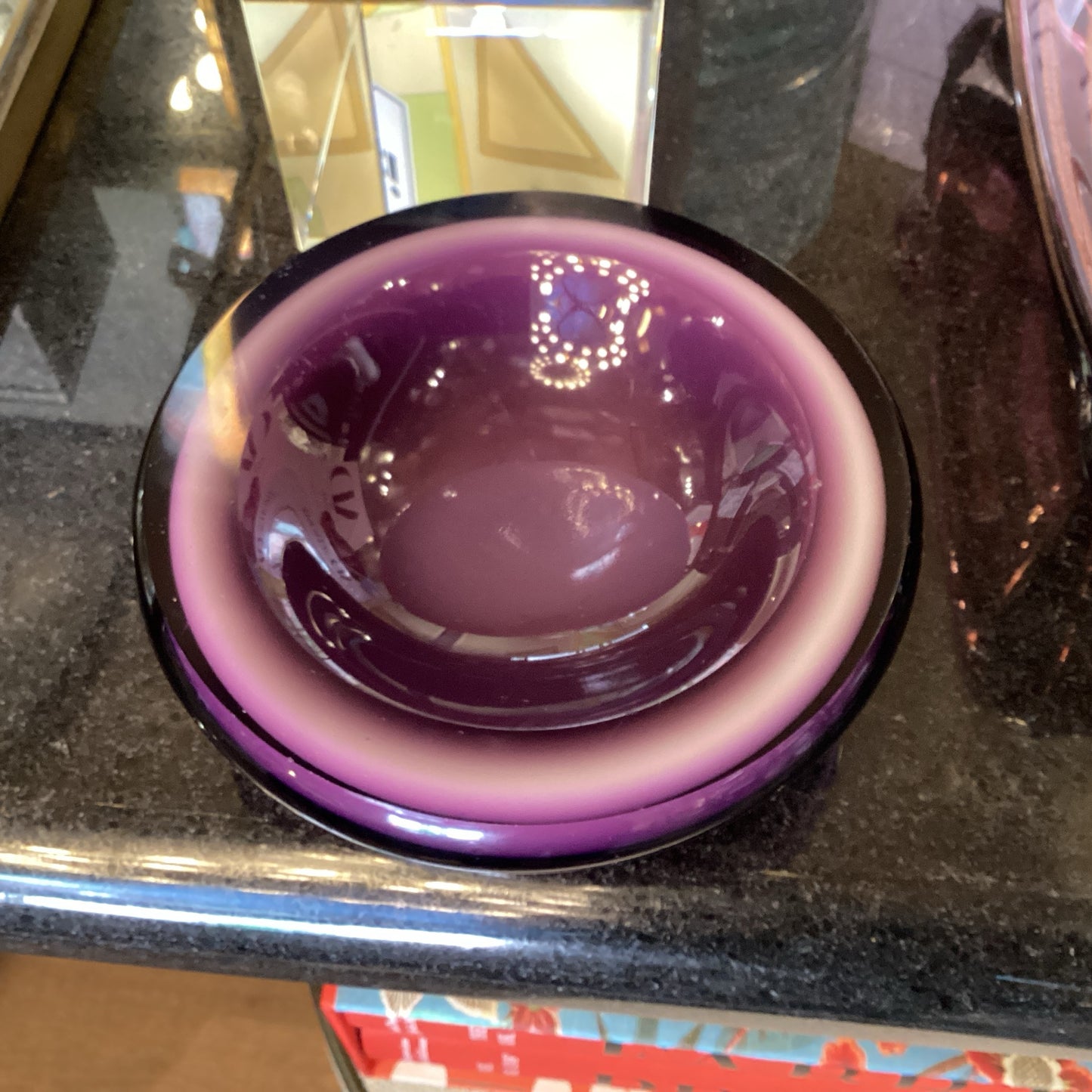 Murano Glass Bowl in Deep Amethyst
