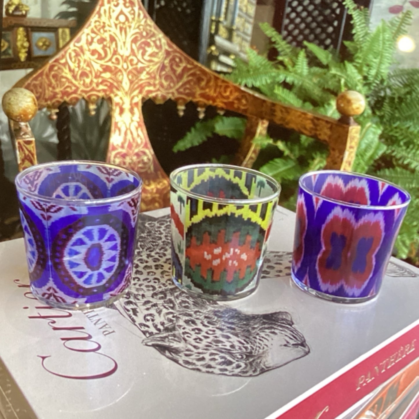 Ikat Tumbler | Blue & Red