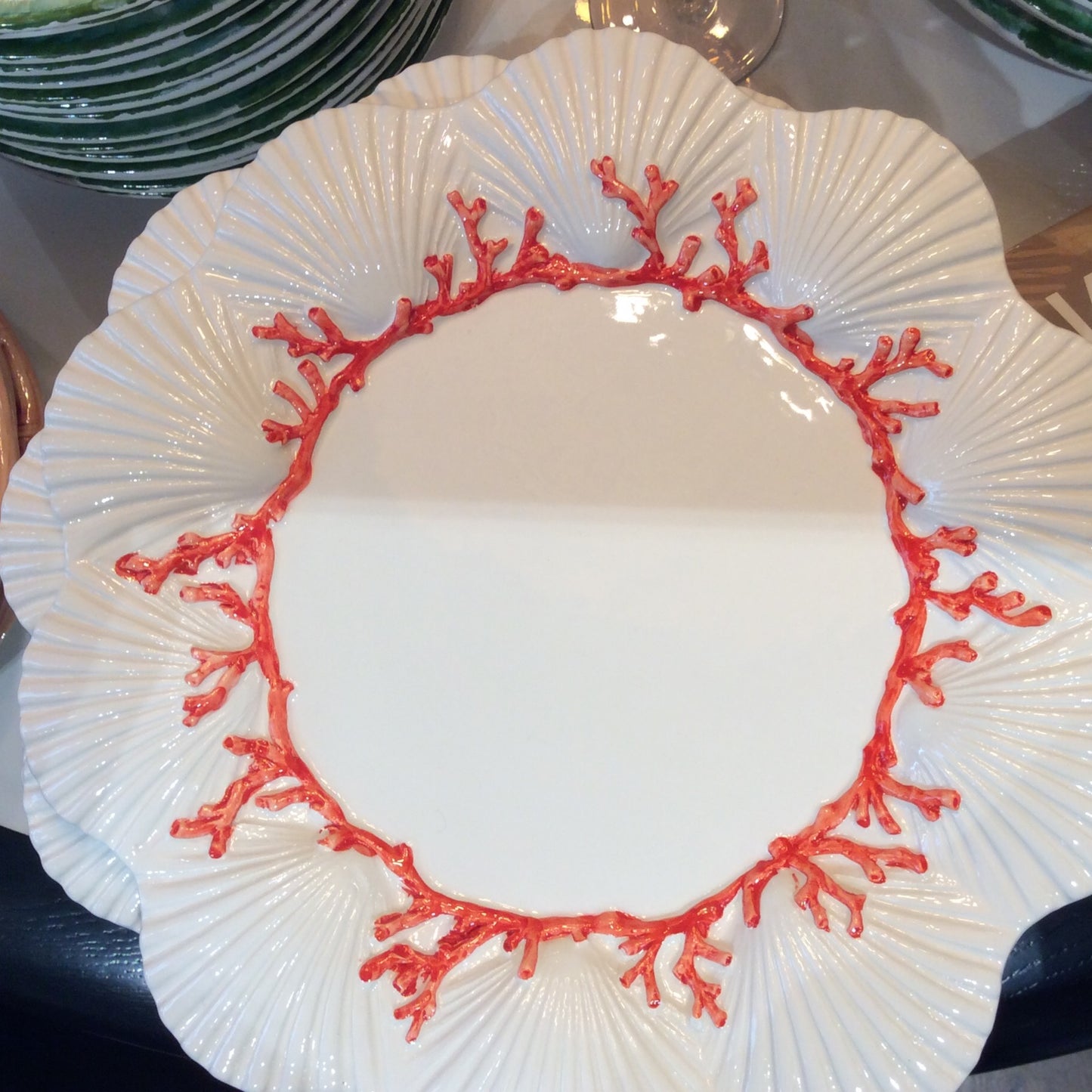 Coral & Shell dinner plate (27 cm.) 🪸. Reg $60each