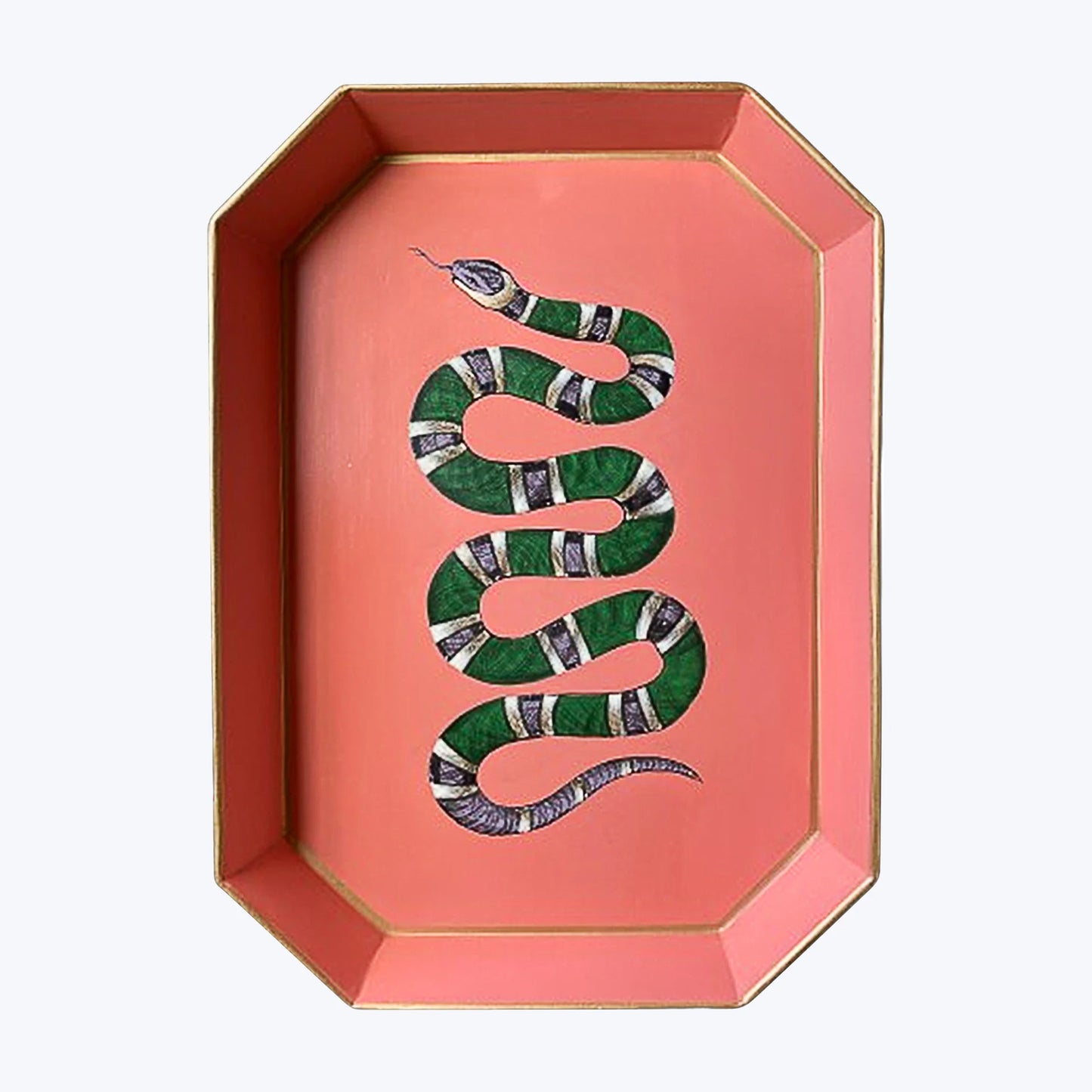 LARGE SNAKE TRAY CORAL PINK