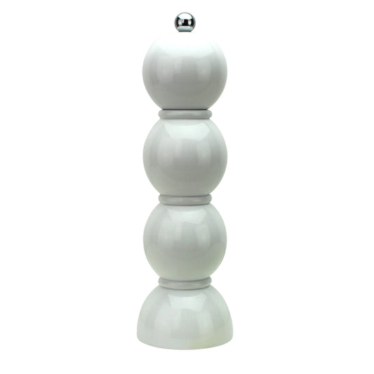 Bobbin Lacquer Salt or Pepper Mill | white