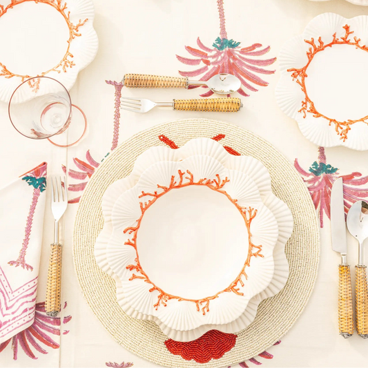 Coral & Shell dinner plate (27 cm.) 🪸. Reg $60each
