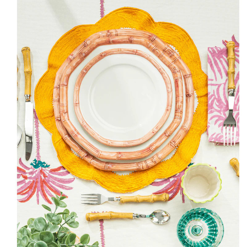 Bamboo Salad/ dessert plate (terra cotta) 21cm.