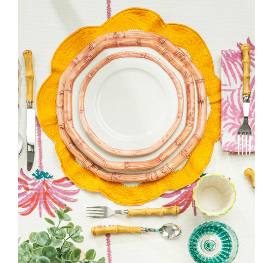 Bamboo Salad/ dessert plate (terra cotta) 21cm.