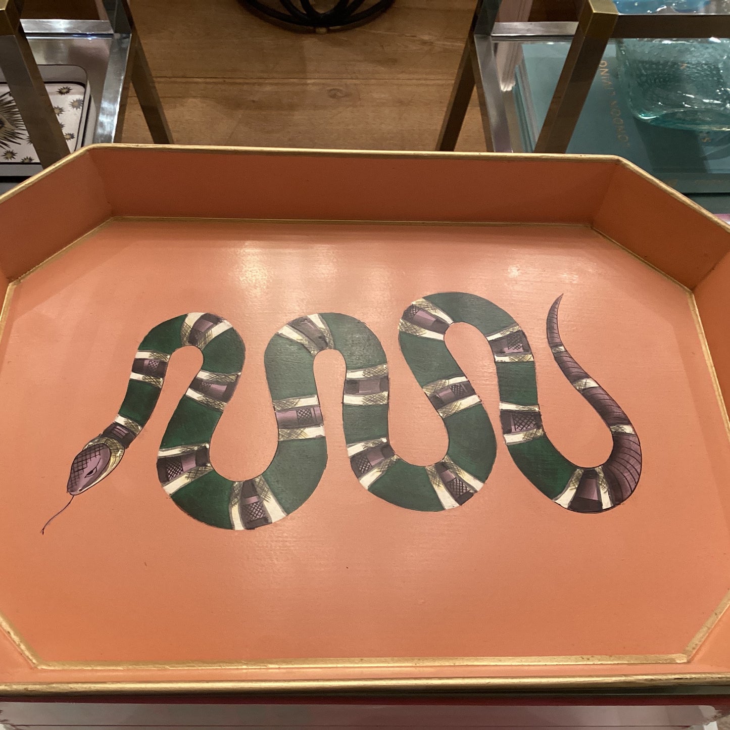 LARGE SNAKE TRAY PINK
